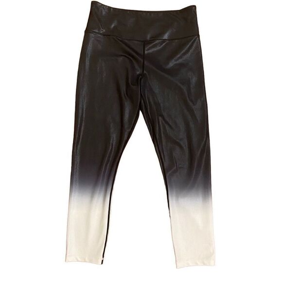 Zyia Active Black Metallic Ombré Light N Tight Hi Rise Leggings Womens Size 12 - Picture 1 of 5